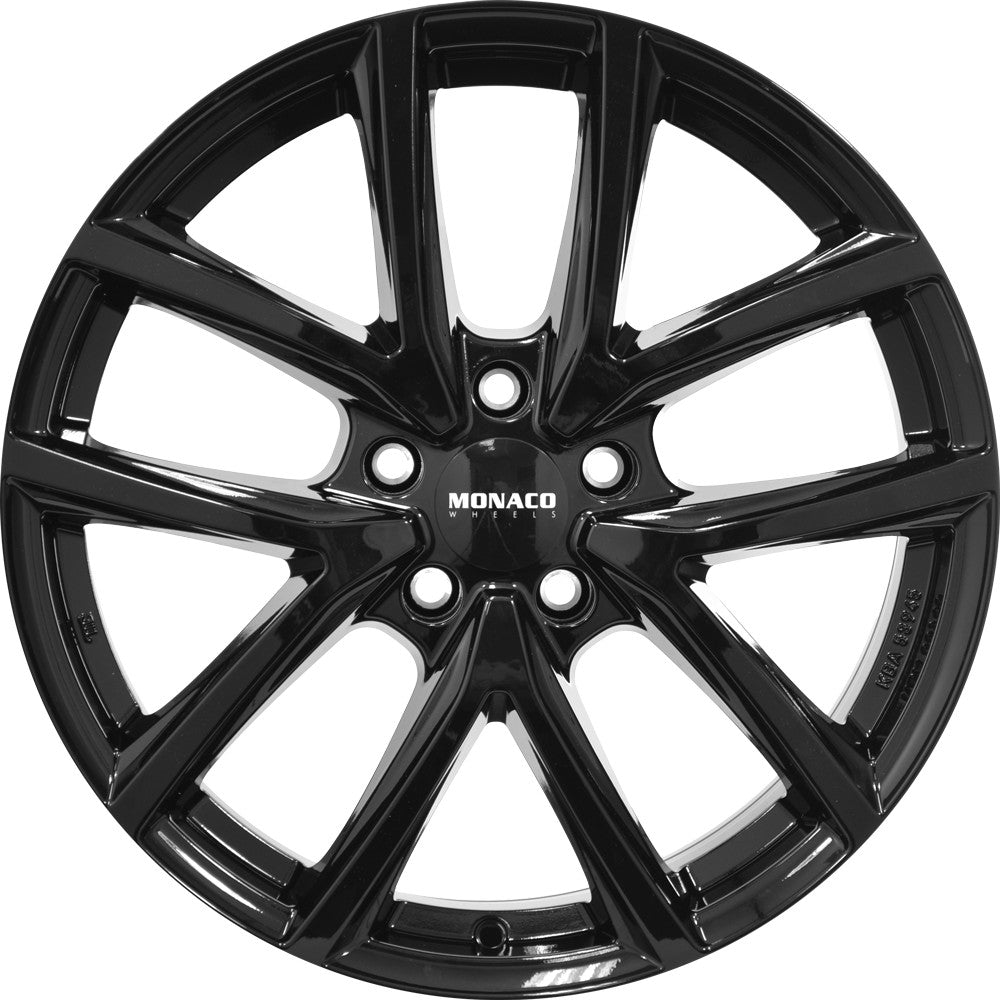 Monaco CL2 schwarz glanz Alufelge 7x17 Zoll ET45 LK 5x108 ML63.4 – Bild 2