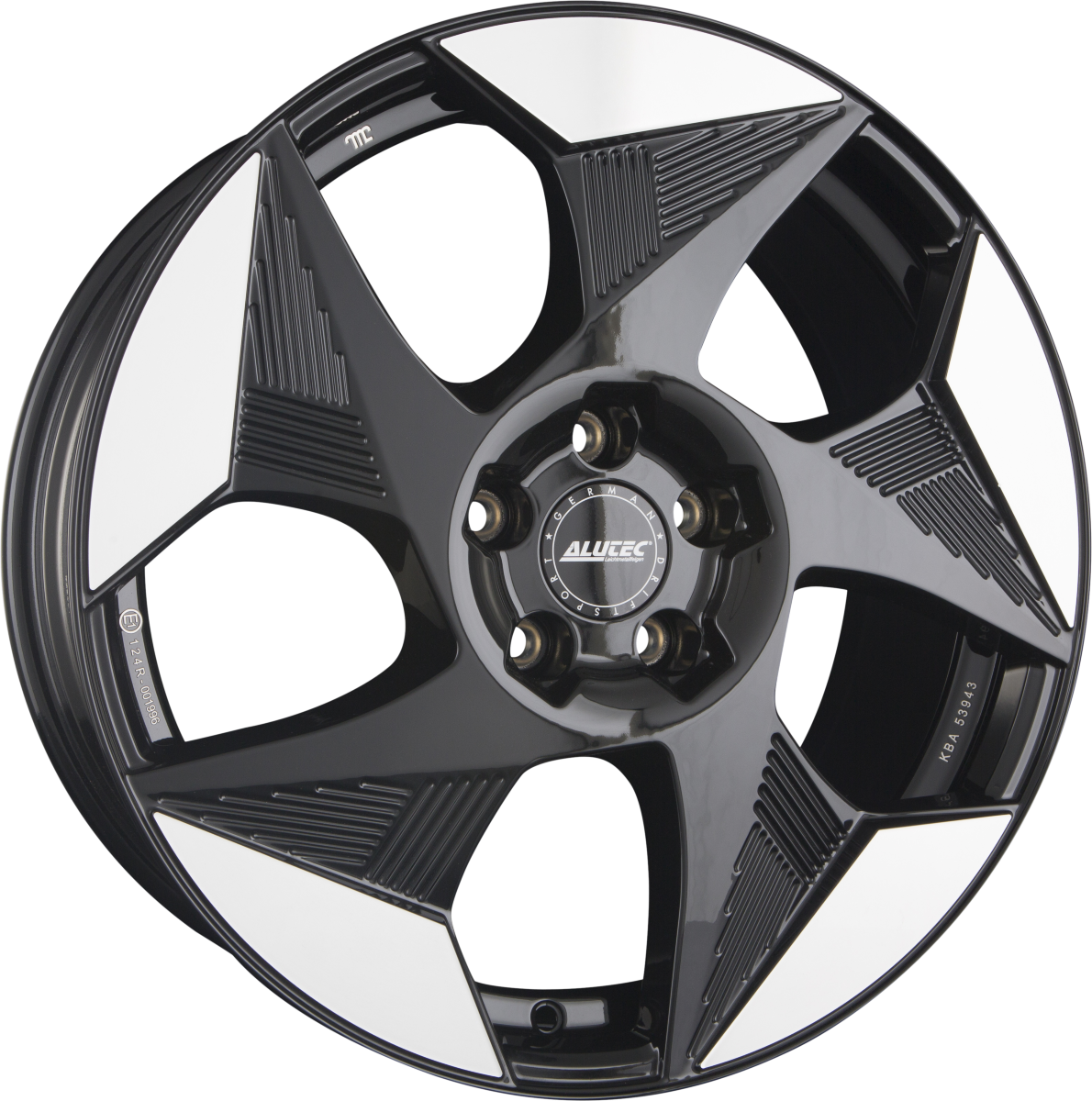 Alutec Solar Diamant-Schwarz Frontpoliert Alufelge 8x19 Zoll ET49 LK 5x112 ML57.1 – Bild 2
