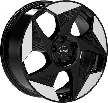 Alutec Solar diamant-schwarz frontpoliert Alufelge 8x19 Zoll ET46 LK 5x114.3 ML70.1
