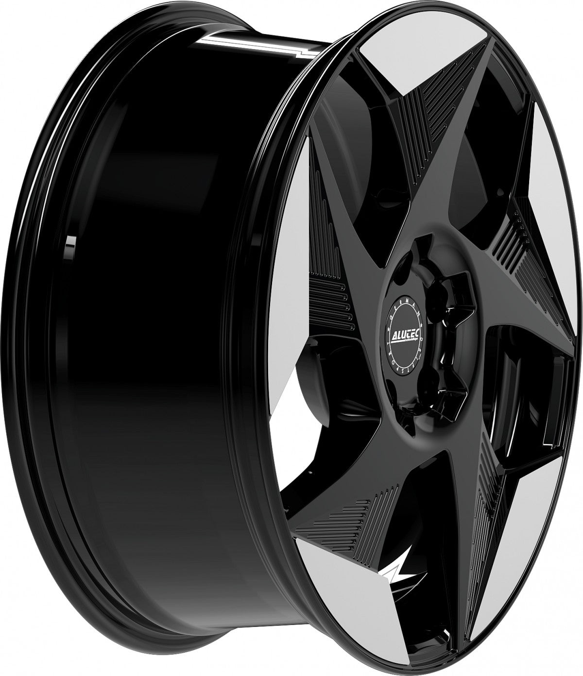 Alutec Solar diamant-schwarz frontpoliert Alufelge 8x19 Zoll ET46 LK 5x114.3 ML70.1