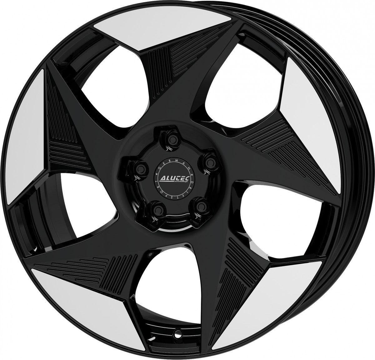 Alutec Solar diamant-schwarz frontpoliert Alufelge 8x19 Zoll ET46 LK 5x114.3 ML70.1