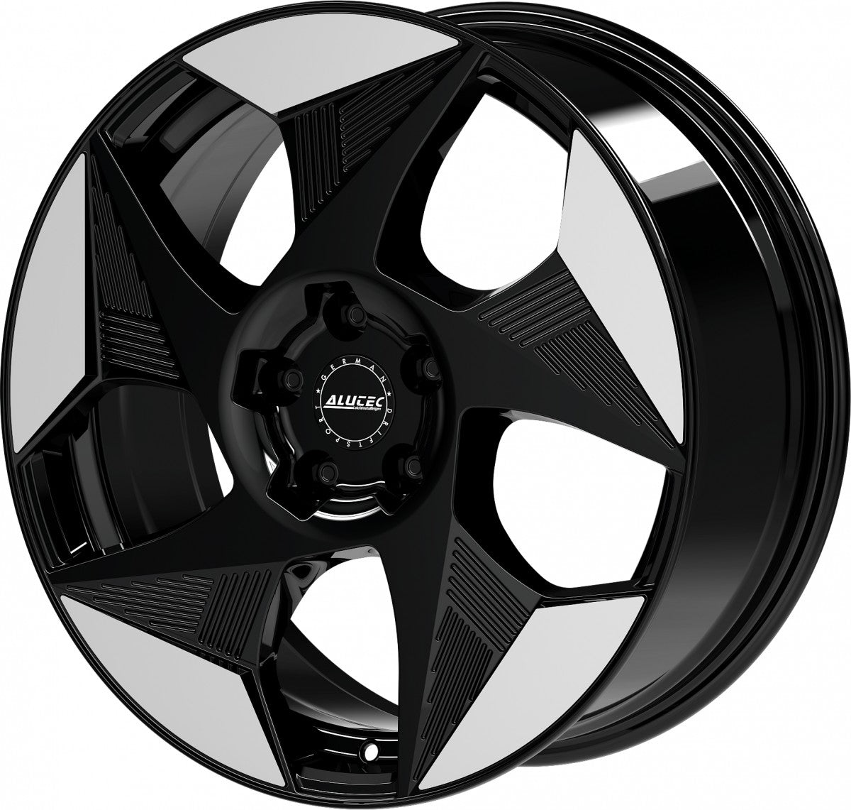 Alutec Solar diamant-schwarz frontpoliert Alufelge 8x19 Zoll ET46 LK 5x114.3 ML70.1