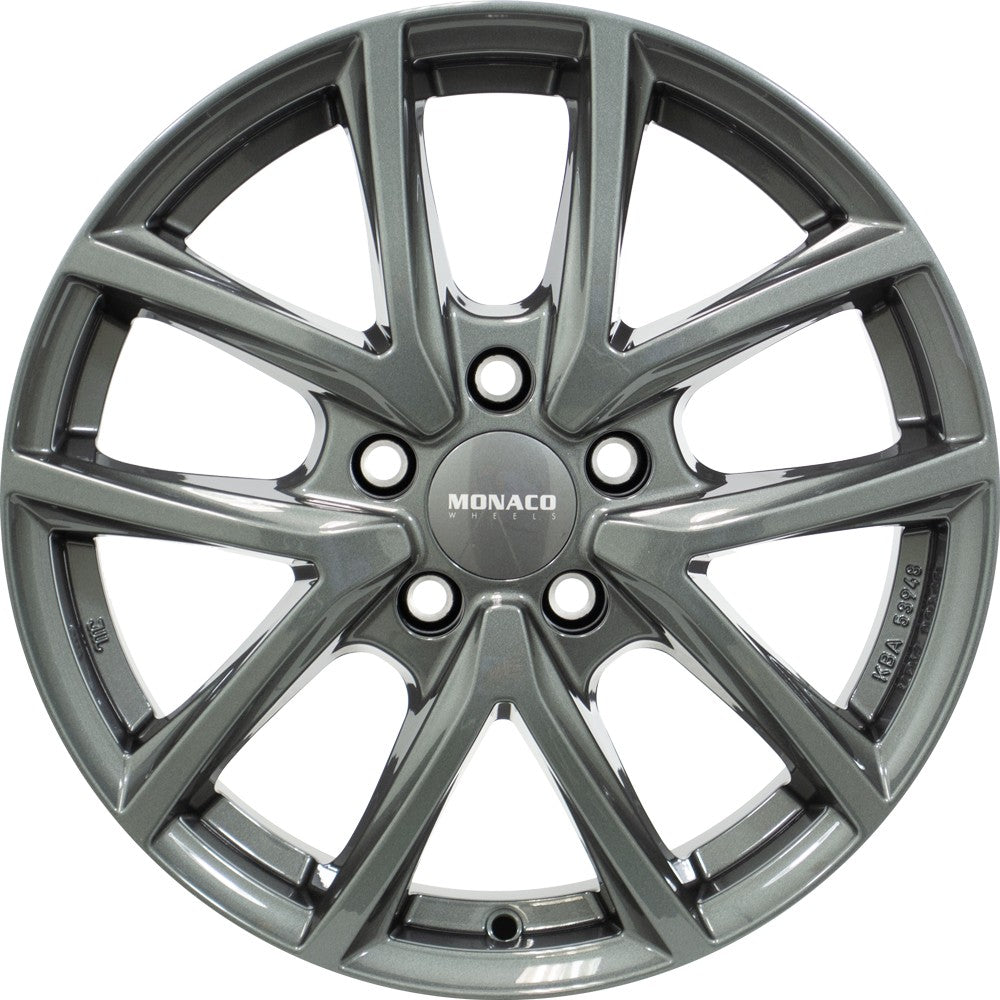 Monaco CL2 anthrazit Alufelge 6.5x16 Zoll ET40 LK 4x100 ML63.3 – Bild 2