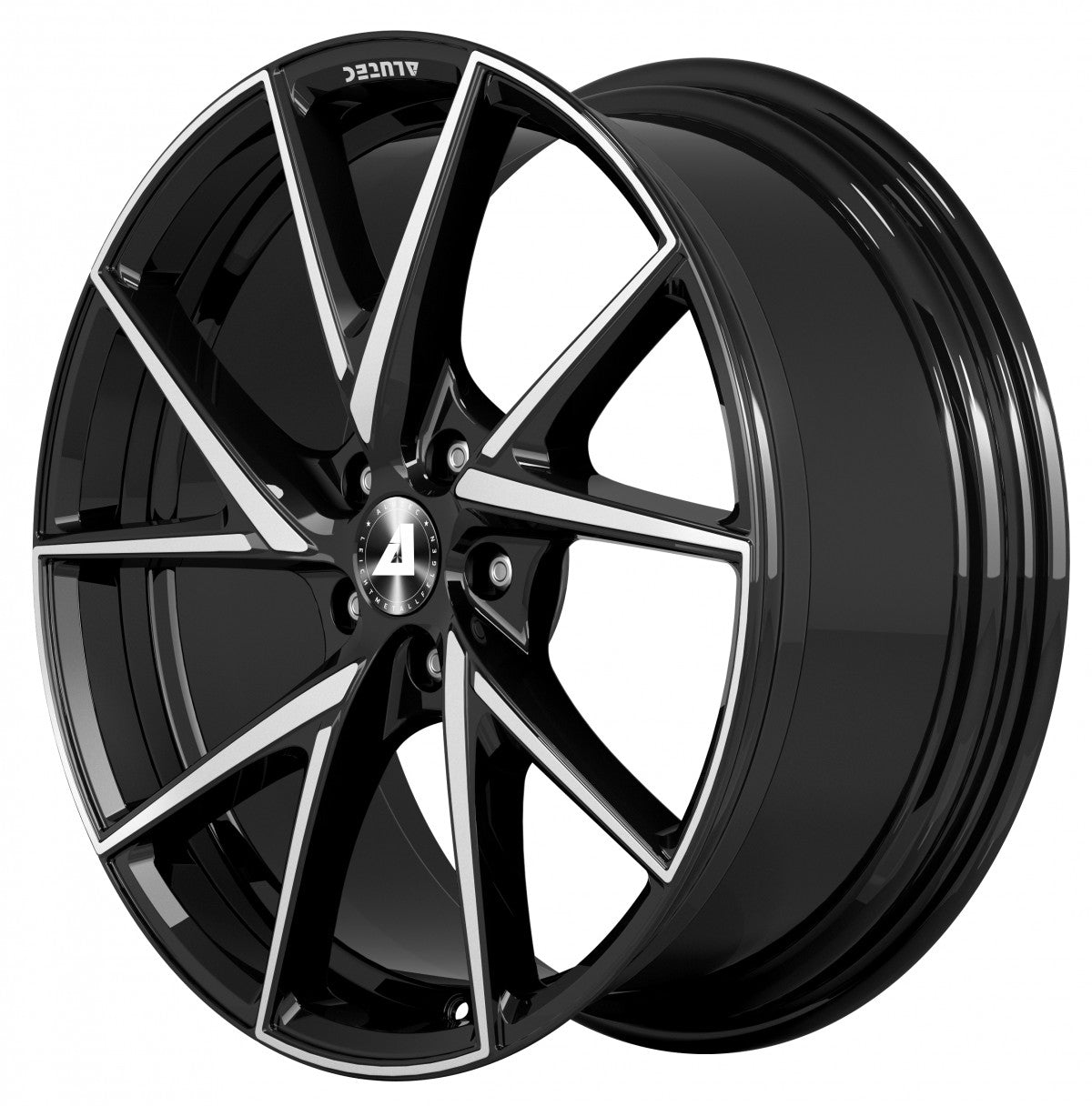 Alutec ADX.01 diamant-schwarz frontpoliert 7x17 ET37 - LK4/100 ML63.3