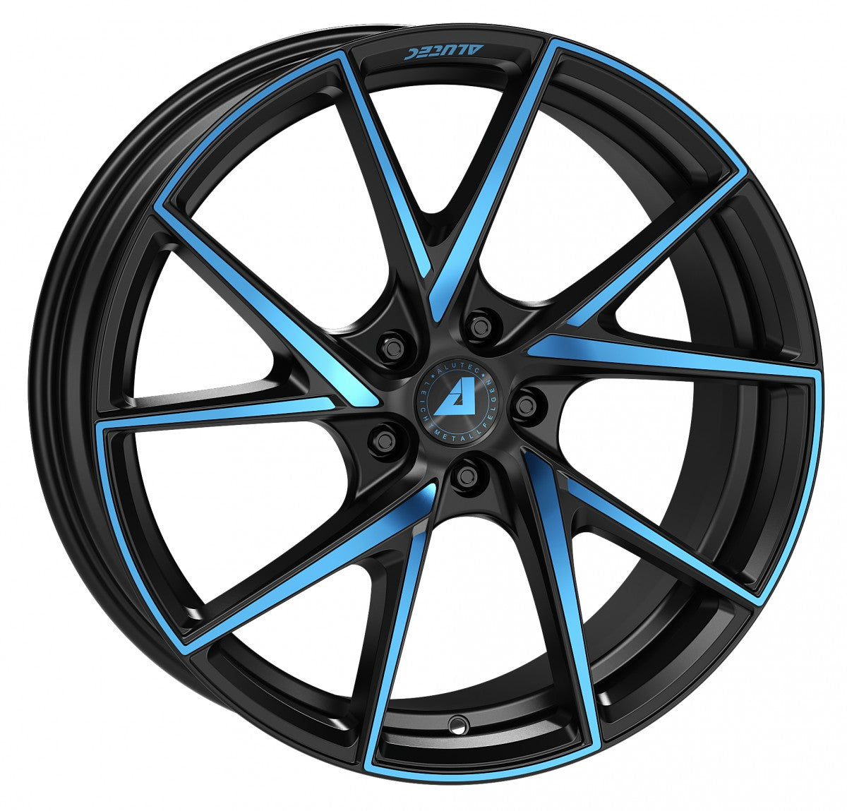 Alutec ADX.01 racing-black frontpoliert blue Alufelge 8.5x20 Zoll ET45 LK 5x112 ML70.1