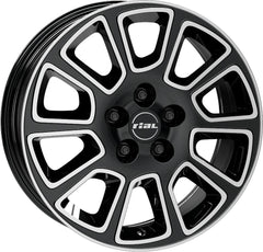 Rial Transporter 2 diamant-schwarz frontpoliert Alufelge 6x16 Zoll ET68 LK 5x130 ML78.1