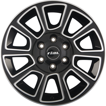 Rial Transporter 2 diamant-schwarz frontpoliert Alufelge 7.5x18 Zoll ET64 LK 5x118 ML71.1 – Bild 3