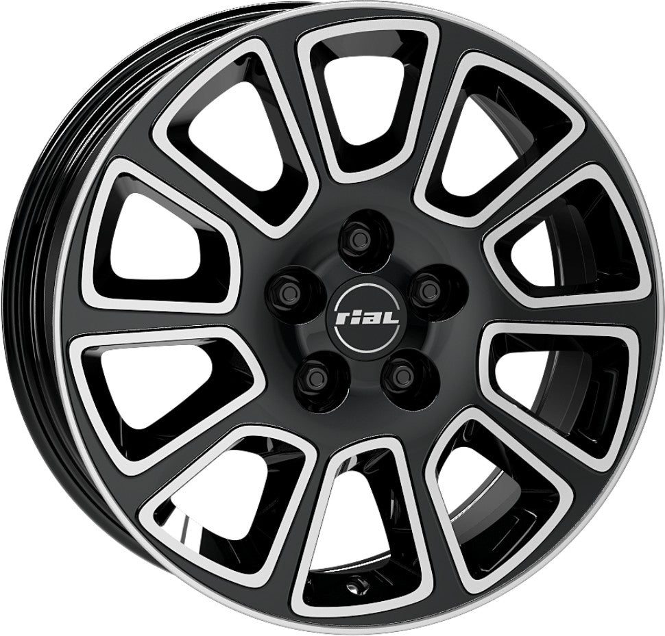 Rial Transporter 2 diamant-schwarz frontpoliert Alufelge 7.5x18 Zoll ET64 LK 5x118 ML71.1