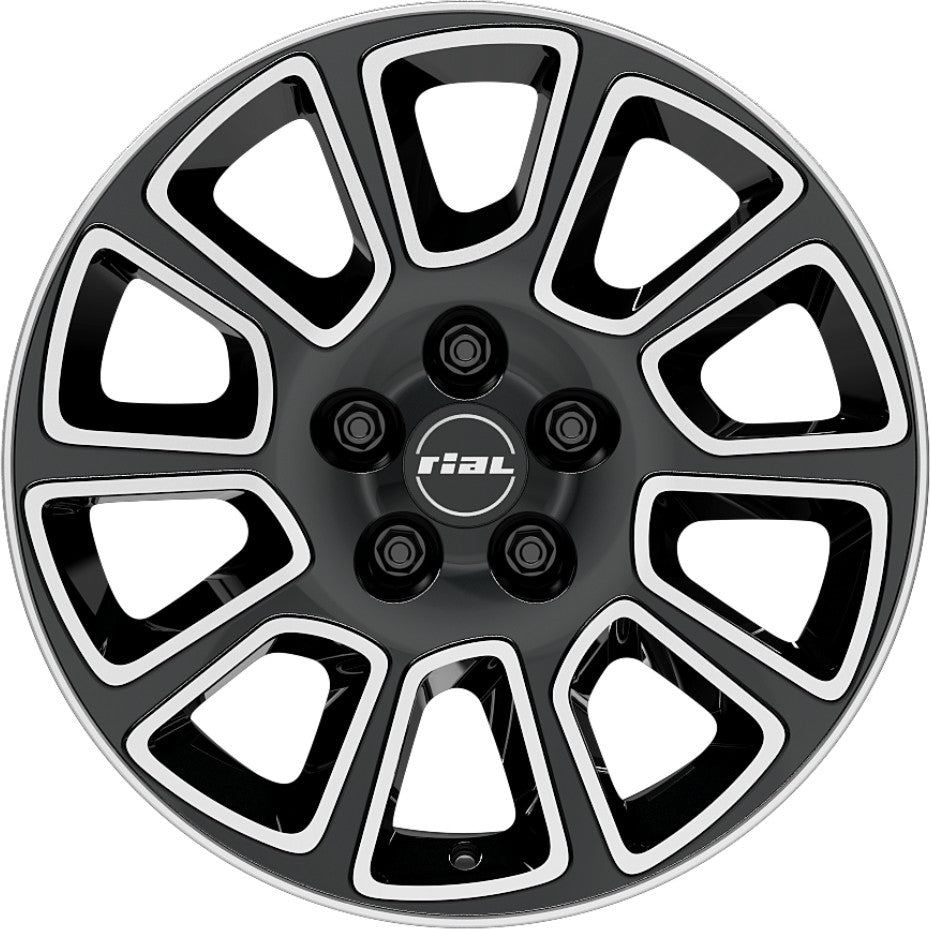 Rial Transporter 2 diamant-schwarz frontpoliert Alufelge 7.5x18 Zoll ET64 LK 5x118 ML71.1 – Bild 2