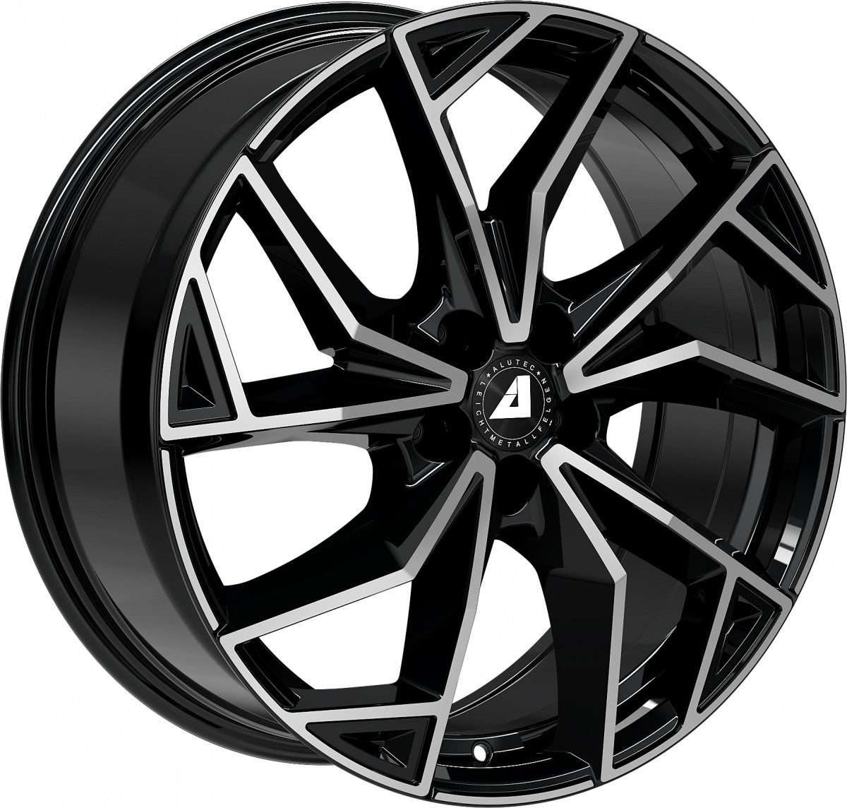 Alutec ADX.02 diamant-schwarz frontpoliert 8x20 ET48 - LK5/114.3 ML67.1
