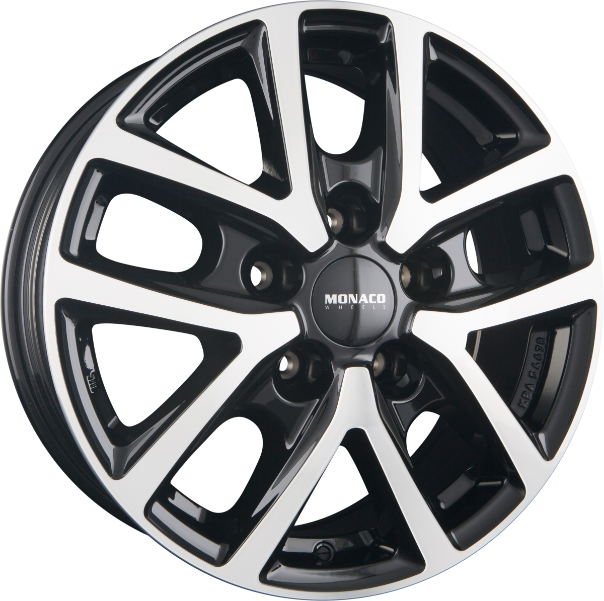 itWheels Monaco CL2T Glanz Schwarz Poliert Alufelge 6.5x16 Zoll ET66 LK 5x118 ML71.1 – Bild 2