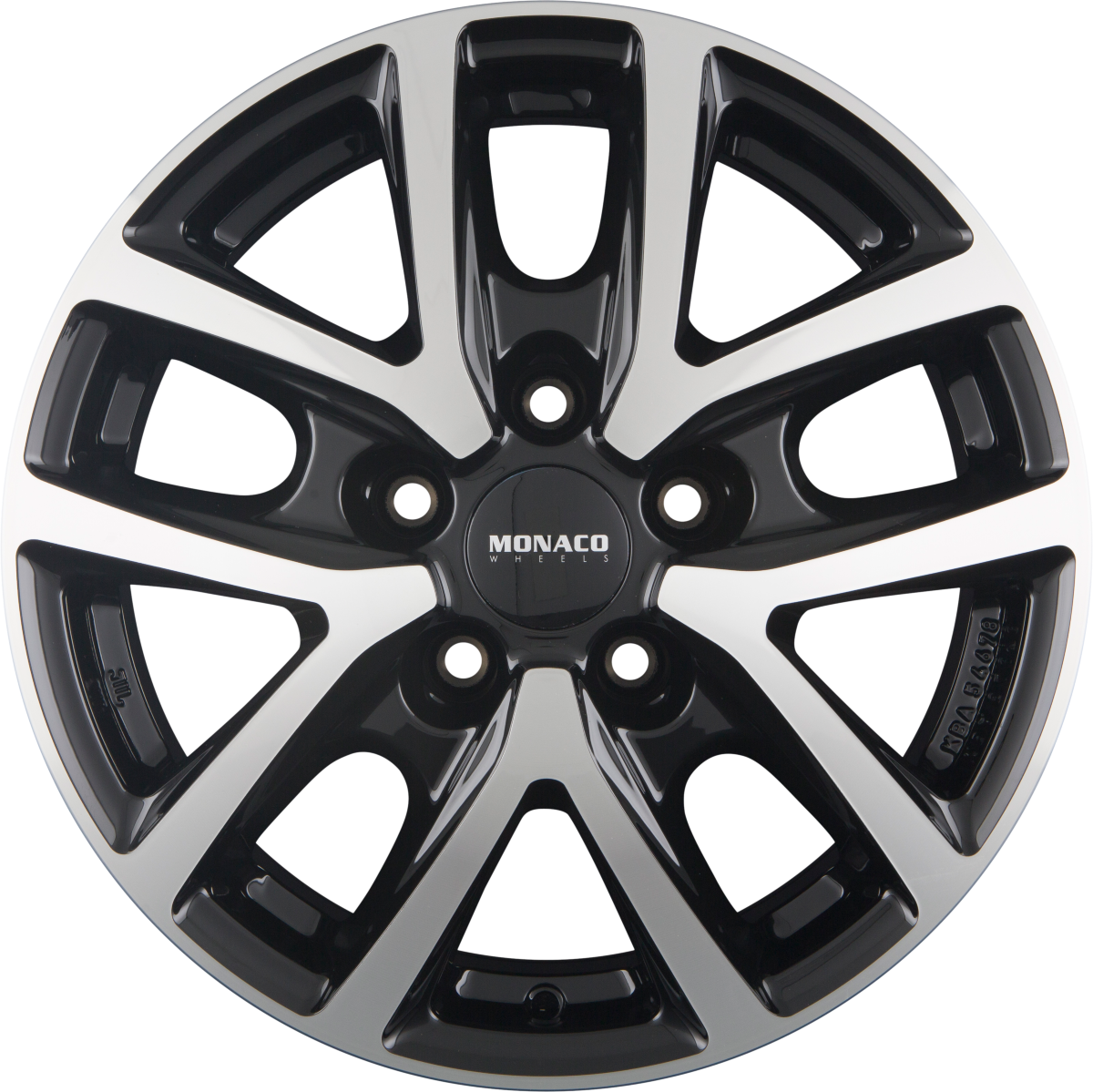 itWheels Monaco CL2T Glanz Schwarz Poliert Alufelge 6.5x16 Zoll ET66 LK 5x130 ML89.1