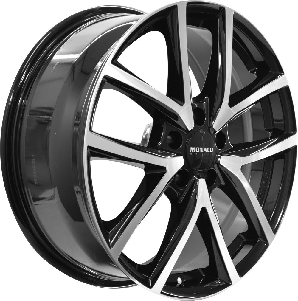 Monaco CL2 schwarz glanz poliert Alufelge 6.5x16 Zoll ET60 LK 5x160 ML65.1
