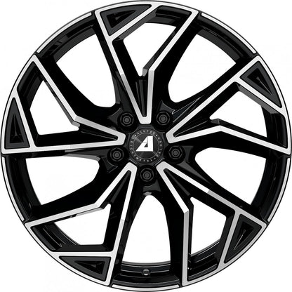 Alutec ADX.02 diamant-schwarz frontpoliert 9.5x22 ET33 - LK5/112 ML66.5