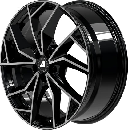Alutec ADX.02 diamant-schwarz frontpoliert 9.5x22 ET33 - LK5/112 ML66.5
