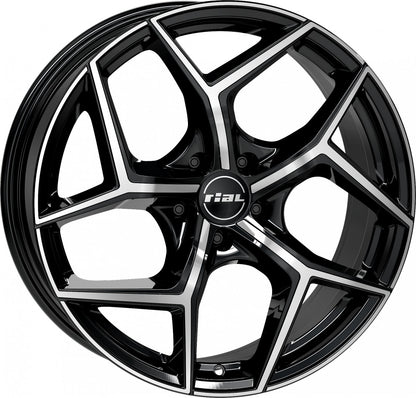 Rial Salento diamant-schwarz frontpoliert Alufelge 8x18 Zoll ET40 LK 5x112 ML66.6