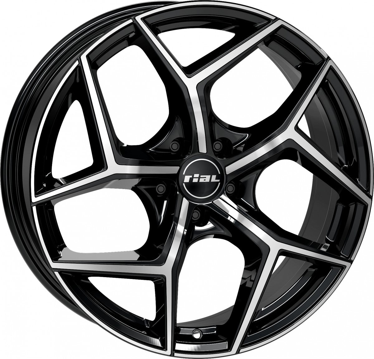 Rial Salento diamant-schwarz frontpoliert Alufelge 8x19 Zoll ET45 LK 5x108 ML70.1