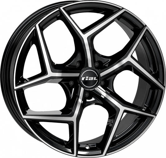 Rial Salento diamant-schwarz frontpoliert Alufelge 8x19 Zoll ET40 LK 5x114.3 ML70.1