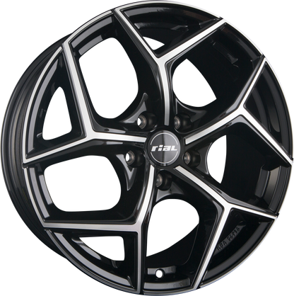 Rial Salento diamant-schwarz frontpoliert Alufelge 8x19 Zoll ET50 LK 5x114.3 ML70.1 – Bild 4