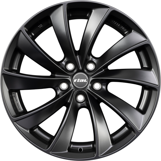 Rial Lugano Schwarz Matt Alufelge 10.5x19 Zoll ET45 LK 5x120 ML64.1