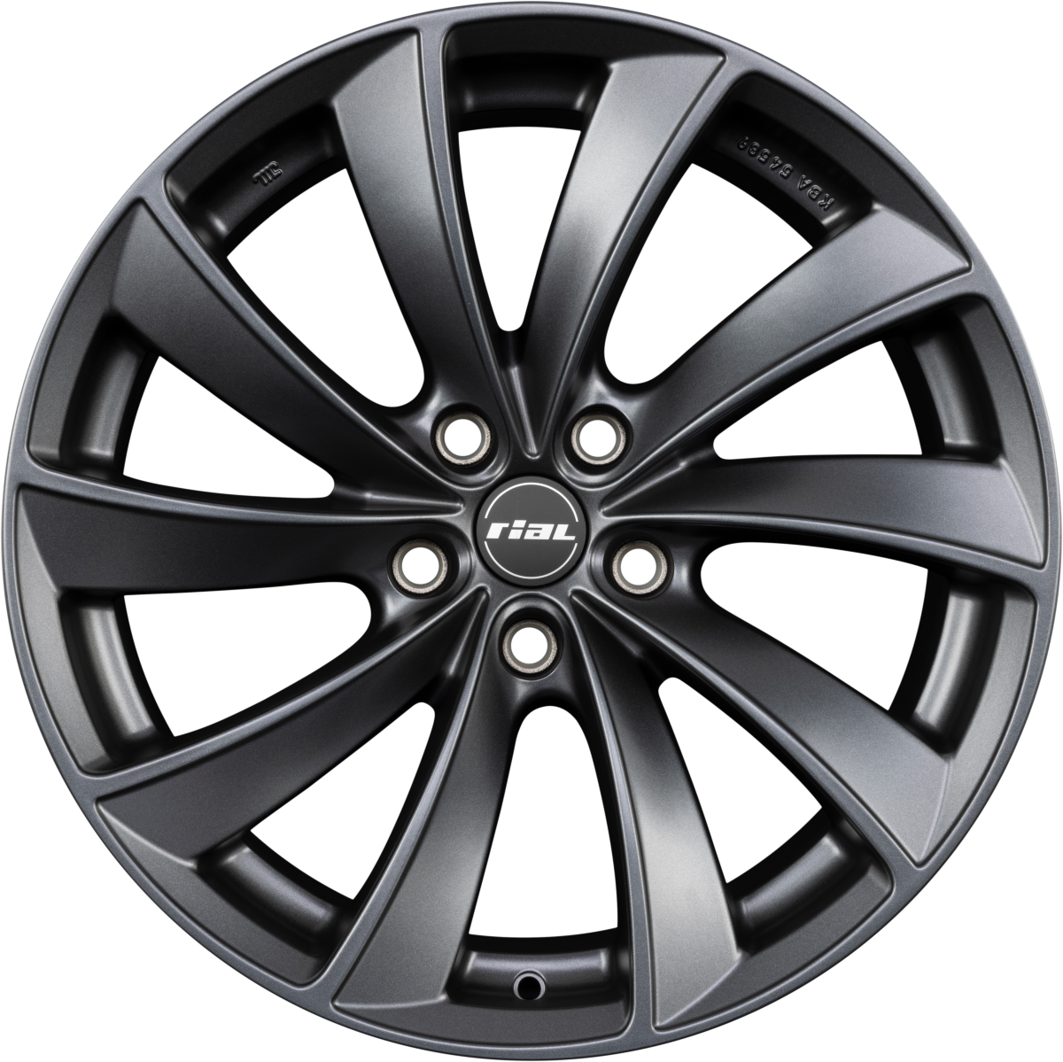 Rial Lugano Steel Grey Matt Alufelge 9.5x21 Zoll ET40 LK 5x120 ML64.1
