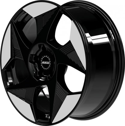 Alutec Solar diamant-schwarz frontpoliert Alufelge 8x19 Zoll ET36 LK 5x112 ML57.1