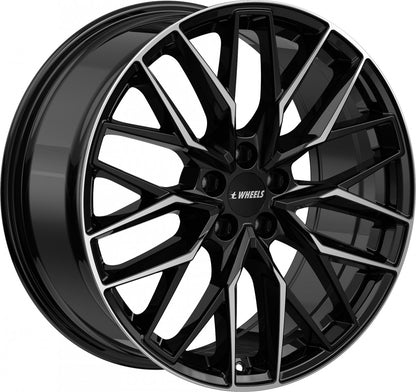 itWheels Xana gloss black polished Alufelge 9.5x21 Zoll ET40.1 LK 5x114.3 ML64.2 – Bild 3
