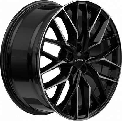 itWheels Xana gloss black polished Alufelge 9.5x21 Zoll ET40.1 LK 5x120 ML64.2 – Bild 4