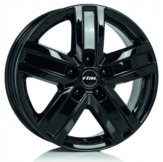 Rial Transporter diamant-schwarz Alufelge 7x17 Zoll ET50 LK 6x120 ML74.6