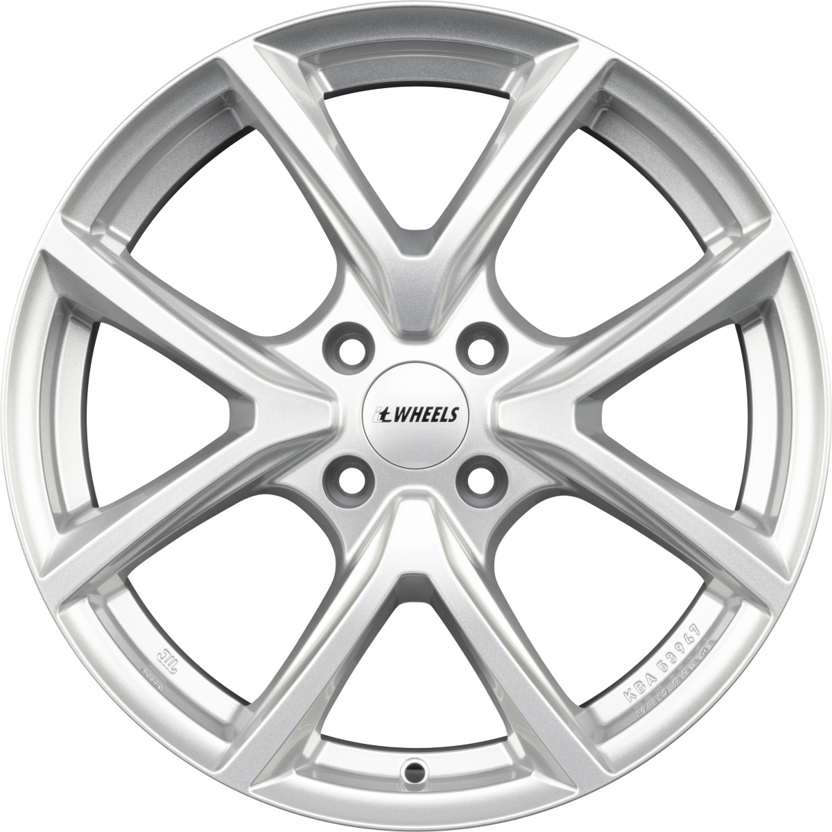 itWheels Mira Gloss Silver Alufelge 6.5x16 Zoll ET31.6 LK 4x108 ML65.1