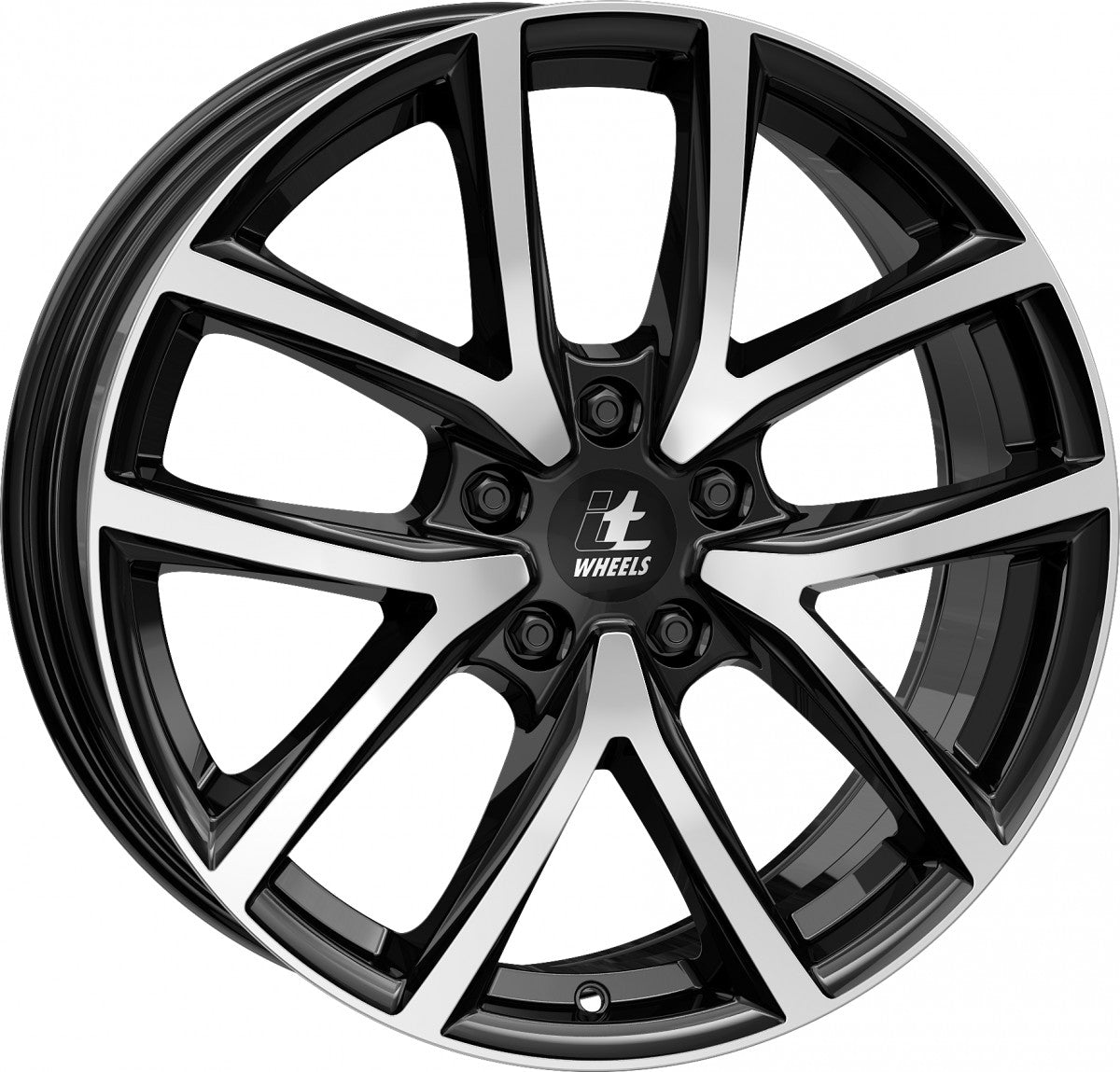 itWheels Mira gloss black polished Alufelge 6.5x16 Zoll ET25 LK 4x108 ML65.1