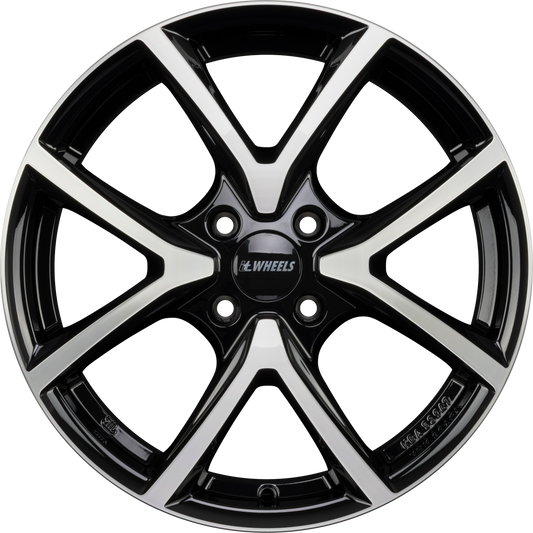 itWheels Mira Diamond Black Front Polished Alufelge 6.5x16 Zoll ET31.6 LK 4x108 ML65.1