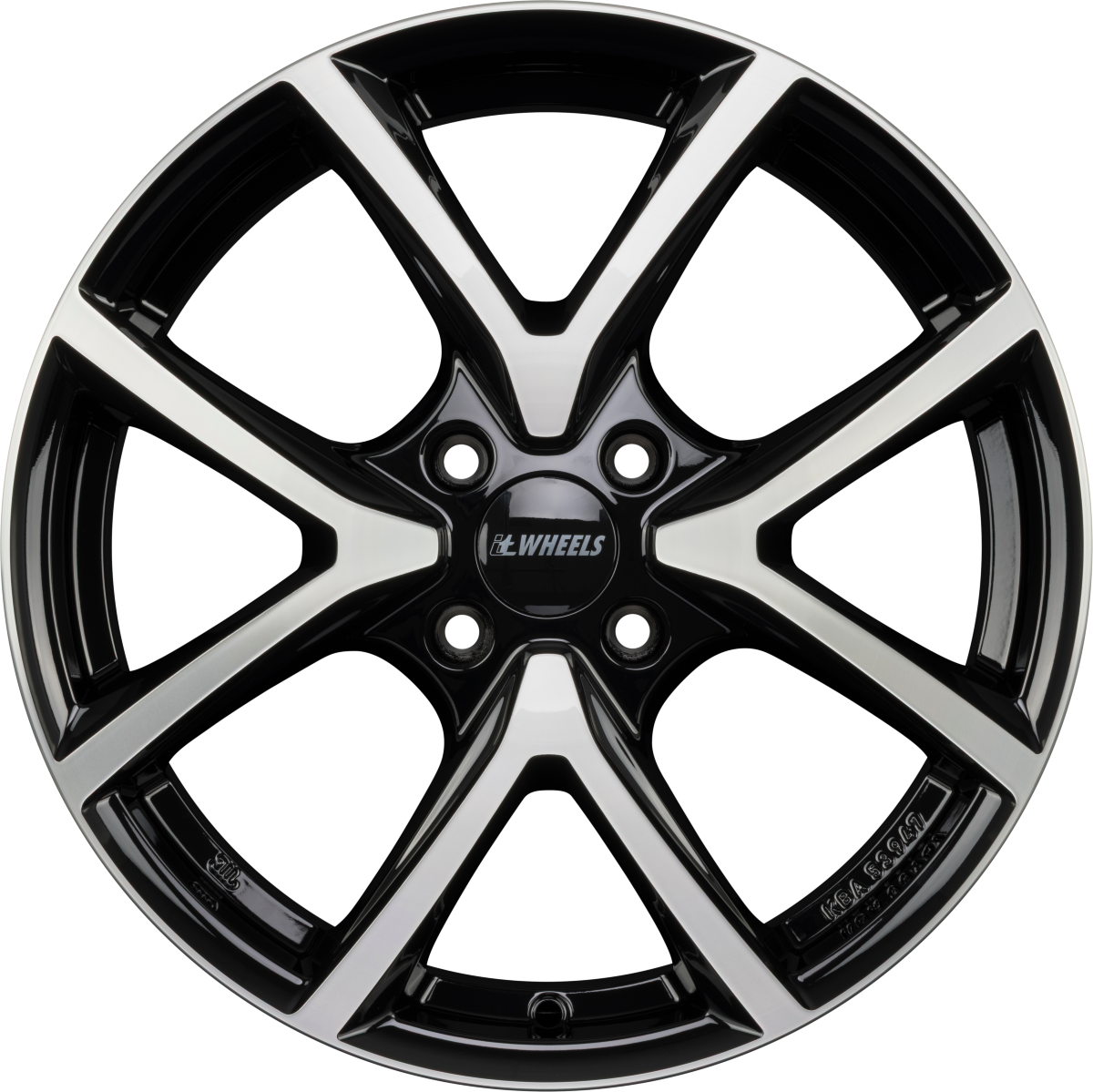 itWheels Mira Diamond Black Front Polished Alufelge 6.5x16 Zoll ET31.6 LK 4x108 ML65.1