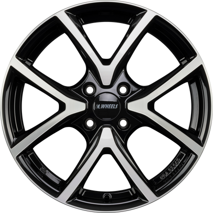 itWheels Mira Diamond Black Front Polished Alufelge 6.5x16 Zoll ET31.6 LK 4x108 ML65.1