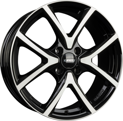 itWheels Mira Diamond Black Front Polished Alufelge 6.5x16 Zoll ET31.6 LK 4x108 ML65.1 – Bild 2