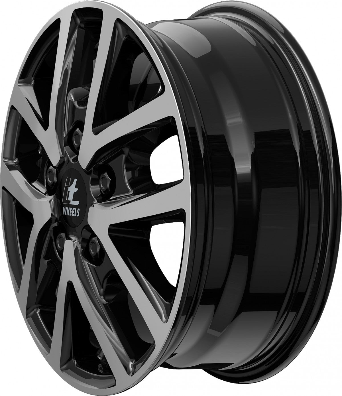 itWheels Mira Van gloss black polished Alufelge 6.5x16 Zoll ET48 LK 5x114.3 ML66.1 – Bild 10