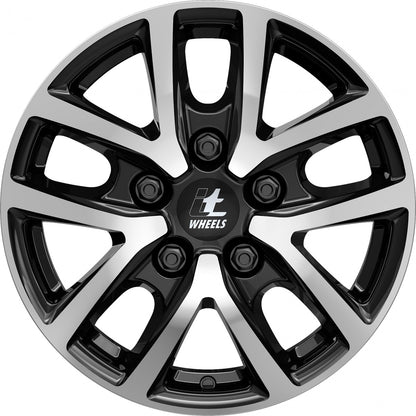 itWheels Mira Van gloss black polished Alufelge 6.5x16 Zoll ET52 LK 5x112 ML66.6 – Bild 2