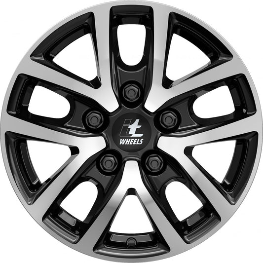 itWheels Mira Van gloss black polished Alufelge 6.5x16 Zoll ET52 LK 5x120 ML65.1 – Bild 2