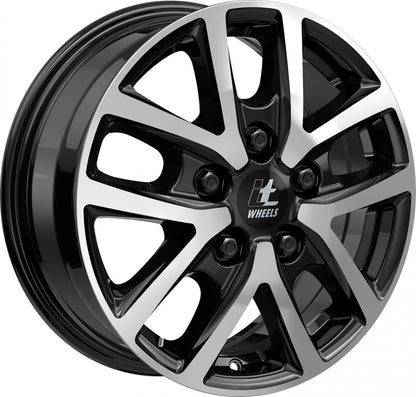 itWheels Mira Van gloss black polished Alufelge 6.5x16 Zoll ET52 LK 5x120 ML65.1 – Bild 3