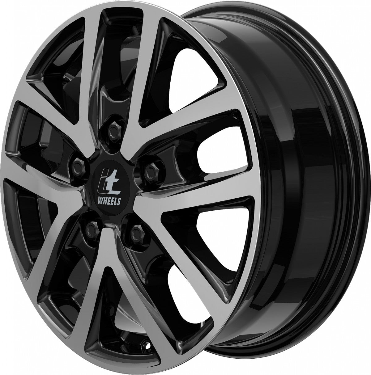 itWheels Mira Van gloss black polished Alufelge 6.5x16 Zoll ET66 LK 5x130 ML78.1 – Bild 9