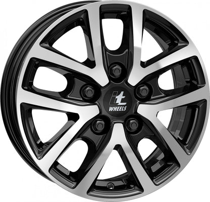 itWheels Mira Van gloss black polished Alufelge 6.5x16 Zoll ET66 LK 5x130 ML89.1