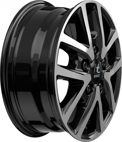 itWheels Mira Van gloss black polished Alufelge 6.5x16 Zoll ET66 LK 5x130 ML89.1 – Bild 5