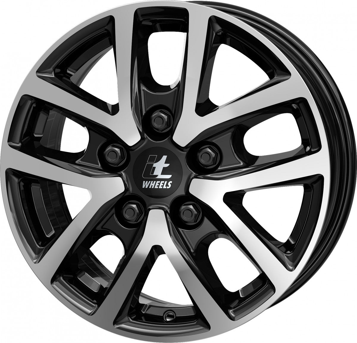 itWheels Mira Van gloss black polished Alufelge 6.5x16 Zoll ET66 LK 5x130 ML89.1 – Bild 7