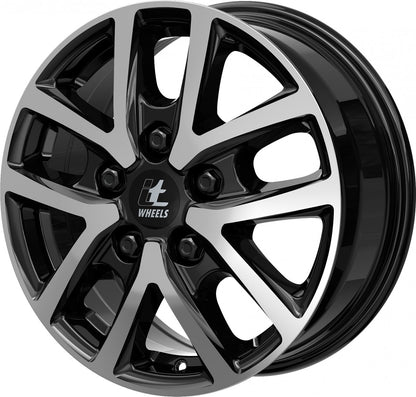 itWheels Mira Van gloss black polished Alufelge 6.5x16 Zoll ET66 LK 5x130 ML89.1 – Bild 8