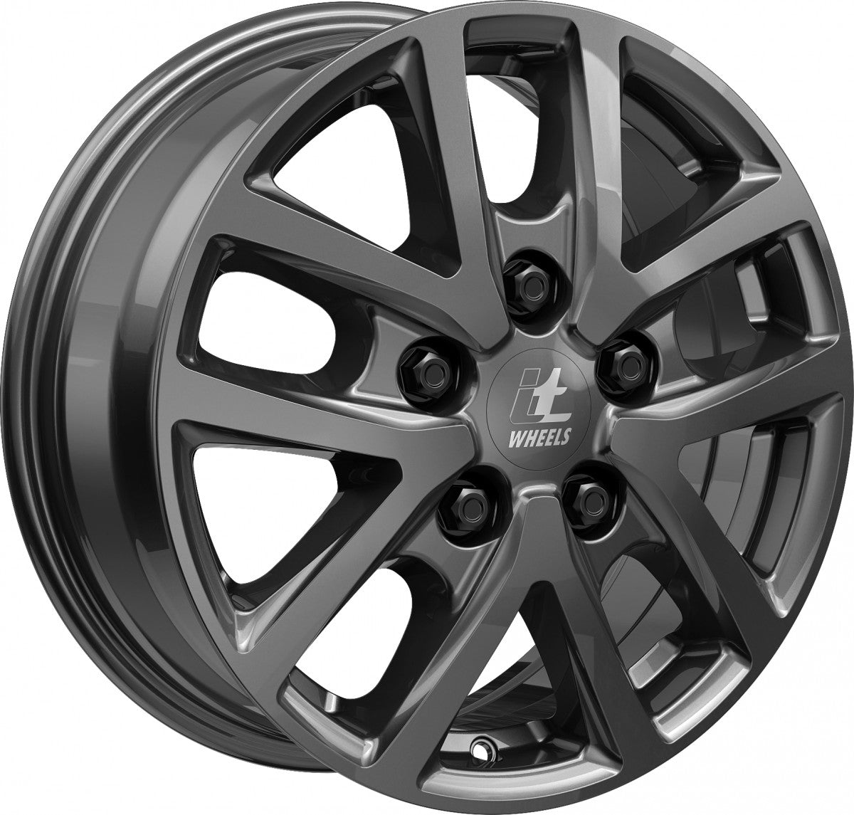 itWheels Mira Van gloss titanium Alufelge 6.5x16 Zoll ET48 LK 5x114.3 ML66.1 – Bild 3