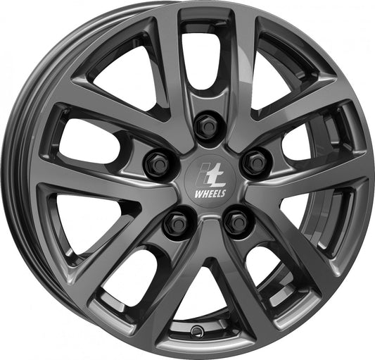 itWheels Mira Van gloss titanium Alufelge 6.5x16 Zoll ET66 LK 5x118 ML71.1