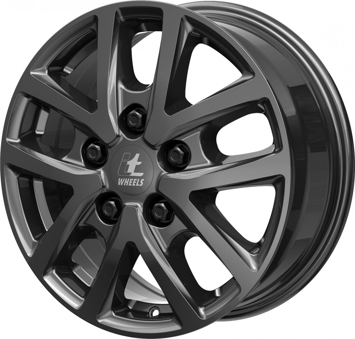 itWheels Mira Van gloss titanium Alufelge 6.5x16 Zoll ET66 LK 5x130 ML89.1 – Bild 8