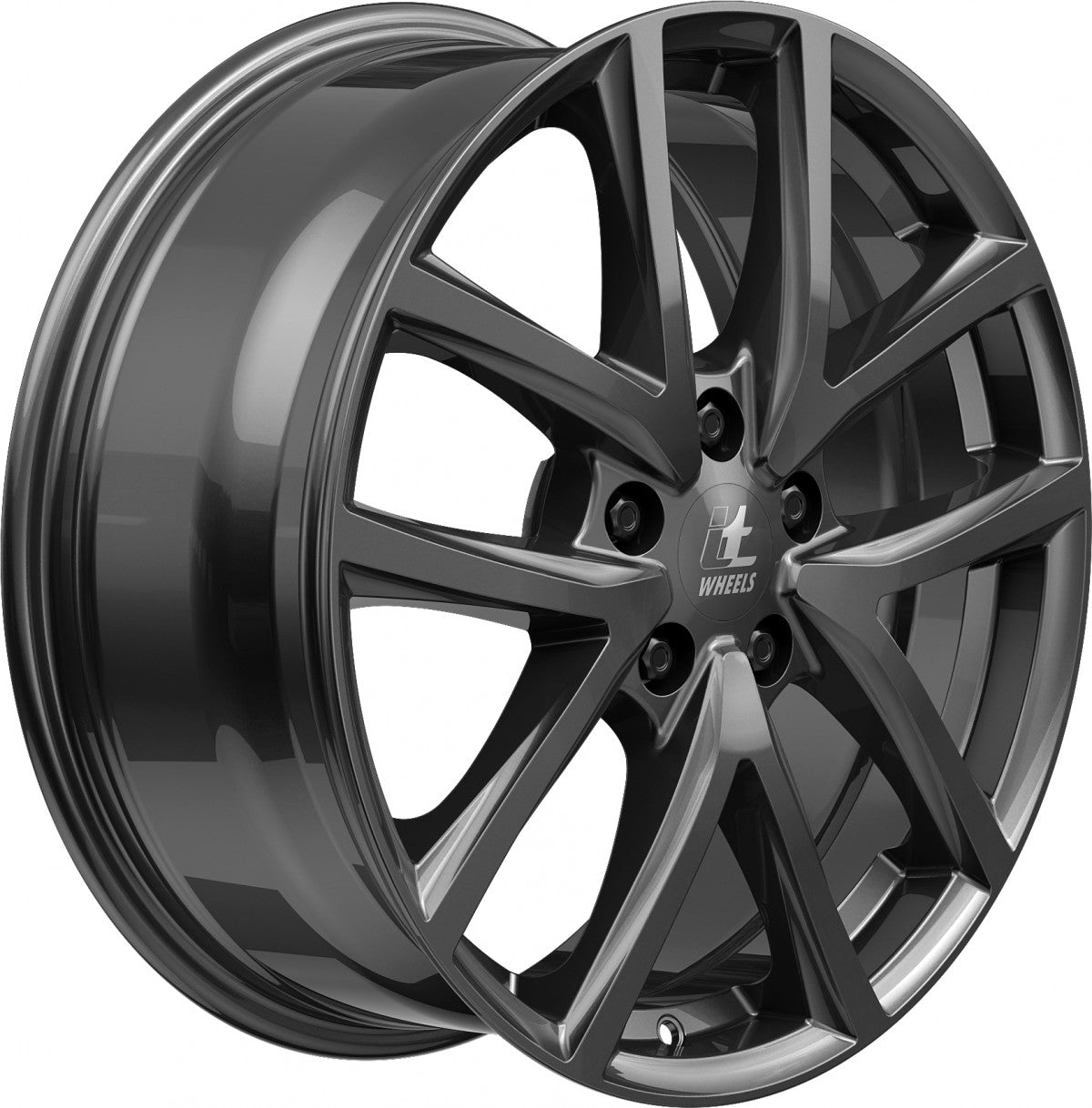 itWheels Mira gloss titanium Alufelge 7x17 Zoll ET45 LK 5x100 ML57.1 – Bild 4
