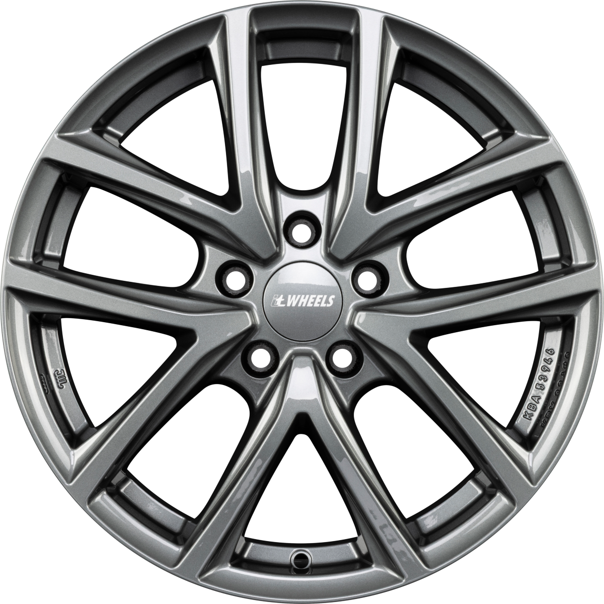 itWheels Mira gloss titanium Alufelge 7x17 Zoll ET45 LK 5x112 ML66.6