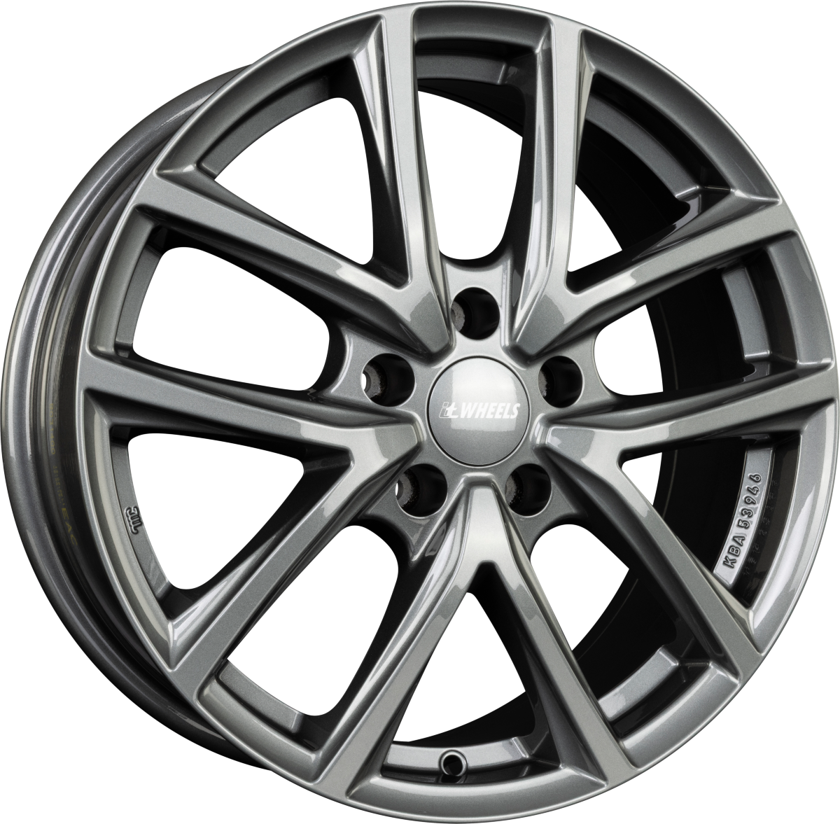 itWheels Mira gloss titanium Alufelge 7x17 Zoll ET45 LK 5x112 ML66.6 – Bild 2